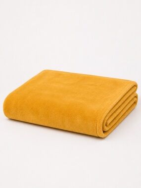 Morgan Home Mustard Yellow Soft Plush Throw Blanket 62x50 Home Decor